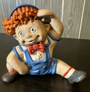 Bambola ceramica Byron Mold Raggedy Andy vintage 1970 da collezione dipinta a mano  - Foto 1 di 2