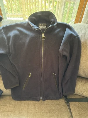Barbour Black /brown Trim Country Fleece Jacket Men’s Size M  Full Zip - Image 1 of 4