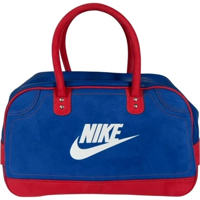 Nike Retro Duffle Bag Blue Red BA0838 425 Suede Style 2012 Shoulder Handbag Y2K - Image 1 of 4
