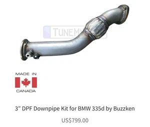 ✅ 09-11 BMW E90 335d M57 Diesel Escape Delantero Sección 8512290 BUZZKEN - Imagen 1 de 6