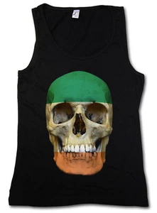 CLASSIC IRELAND IRISH SKULL FLAG TANK TOP Banner Fahne Irland T-Shirt - Picture 1 of 2