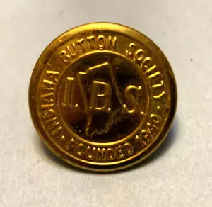 Vintage IBS Indiana Button Society commemorativo da collezione, Waterbury Co, metallo - Foto 1 di 3