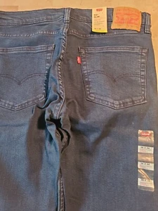 Levis 511 Mens Slim Fit Stretch Jeans 36X34 Dark Blue W36L34 #1390 Levi New - Picture 1 of 4