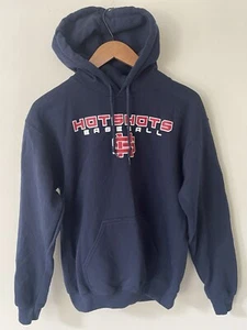 Hot Shots Baseball Sweatshirt Hoodie Gilden Heavy Blend Small Unisex Blue Red - Bild 1 von 9