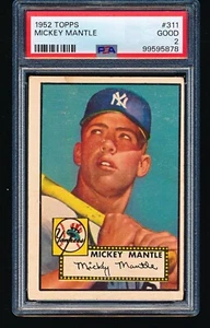 1952 Topps MICKEY MANTLE #311 PSA 2 - Picture 1 of 2