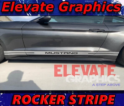 Calcomanías adhesivas 3M gráficos de vinilo rayas laterales basculantes 2005-2023 para Ford Mustang Foto 1 de 4