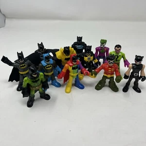 Superhero Lot Of 12 Figures Imaginext DC Batman Joker Robin More Mini - Picture 1 of 4