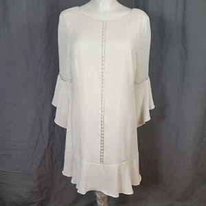 White House Black Market Lined Ivory Colored Dress Size 12 - Picture 1 of 8