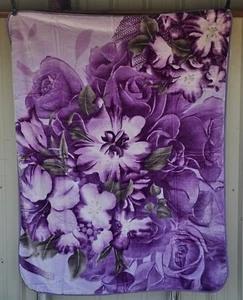 FLOWER ROSE FLOWERS FLORAL ROSES TWIN SIZE BLANKET - Picture 1 of 2