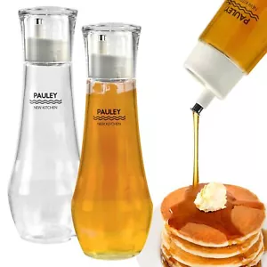 2 Pcs 8.8oz Syrup Dispenser Honey Pot with Lid Cup, Glass Honey Dispenser Jar... - Picture 1 of 7
