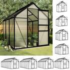 Greenhouse with Base Frame Anthracite Aluminium Conservatory Growhouse vidaXL 