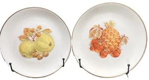 2 Shenango China Salad Plates Pineapple Strawberries &Apples Rare Vintage MCM - Picture 1 of 12