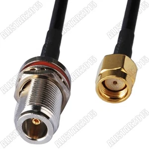 RG58 N Female to RP-SMA Male Female Pin Pigtail Cable for wifi antenna (1M) 3ft - Picture 1 of 3