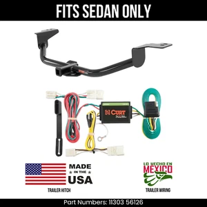 For 11-15 Hyundai Elantra Trailer Hitch w/ 4 Pin Wiring Fit Sedan Curt 2K 1.25" - Picture 1 of 3