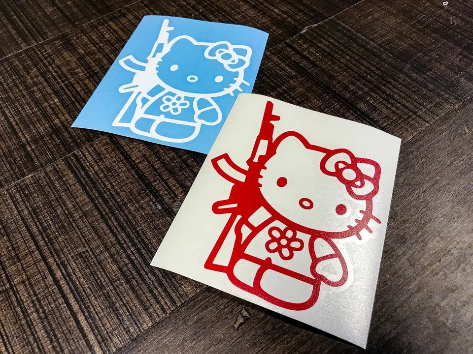 Calcomanía divertida JDM Kitty Gun  Foto 1 de 1