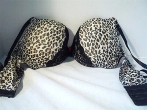 TART Bra 36D FUN Leopard w/Black Lace Underwire Padded Push Up NEW! - Picture 1 of 4