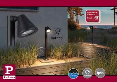 Paulmann Pollerleuchte Trian Seewasserfest  IP44 60cm Alu Gu10 ohne Leuchtmittel - Bild 1 von 4