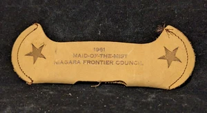 1961 Leather BSA Neckerchief Maid-of-the-Mist Niagara Frontier Council - Picture 1 of 5