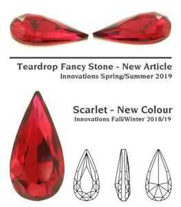 Genuine SWAROVSKI 4322 Teardrop Fancy Stones Crystals * Many Colors & Sizes