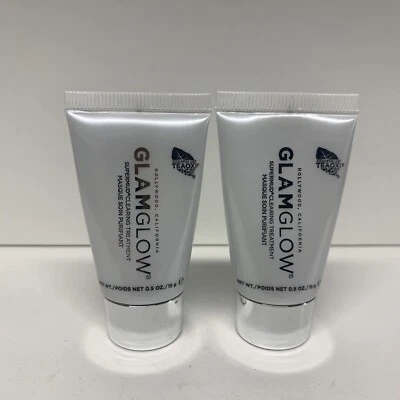 2 Glamglow Supermud Clearing Treatment Masque soin purifiant  .5 Oz/15g each - Image 1 of 3