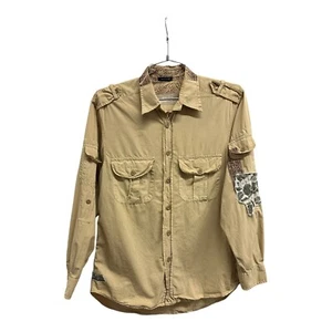 Camisa utilitaria de safari de colección para hombre "Friends of Bruce" hecha en Italia. Reconstruido. - Imagen 1 de 22