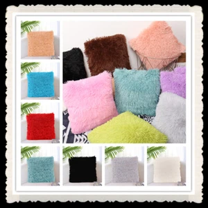40CM x 40CM Flauschig Kunst Weich Plüsch Kissenbezug Kissen Zuhause Bett Sofa Dekor - Bild 1 von 20