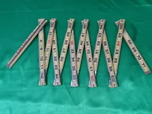 VINTAGE LUFKIN X46 ROSSO ESTREMITÀ PROLUNGA PIEGHEVOLE LEGNO E OTTONE RIGHELLO 6" P7 - Foto 1 di 4