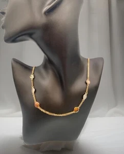 DKNY Women's Tri-Tone Crystal & Logo Disc Slider Necklace Bracelet - Picture 1 of 3