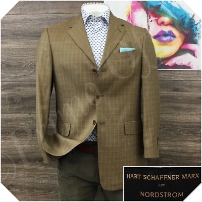 HART SCHAFFNER Hombres Blazer Abrigo Deportivo Chaqueta Informal Talla 40L Traje de Lana EE. UU. Foto 1 de 4