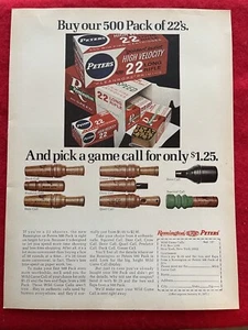 Peters Remington 1970 Print Ad Ammunition Game Call Photos Promotion - Picture 1 of 7
