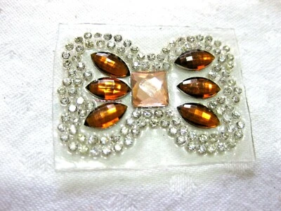 6 Applikationen Schleifen,Aufbügeln, Hotfix Strass Bügelbild ca.40 x 28mm  BB40E - Bild 1 von 4