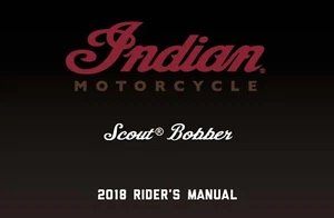 Indian Owners Manual Book 2018 Scout Bobber  - Bild 1 von 12