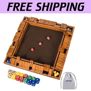 Interactive Shut The Box Game - Family Math Skills with 15 Numbers & 16 Dices - Picture 1 of 11
