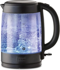 Russell Hobbs Brooklyn 1.7L Glass Kettle - Black Stainless Steel (RHK172BCH) - Picture 1 of 6