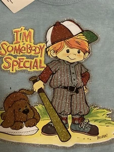 Vintage NWT T-Shirt 12 months Glittery I’m Somebody Special Baseball Player Dog - Picture 1 of 4