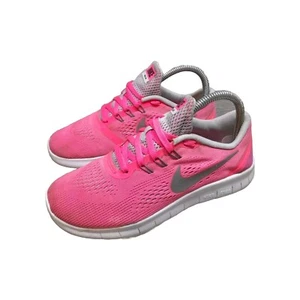 Nike Womens Trainers Free RN Pink White Knit Running Gym Shoes UK Size 4 - Picture 1 of 14