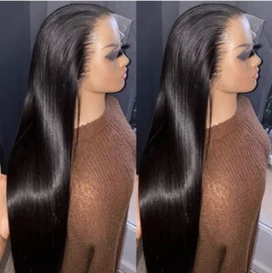 Straight Lace Front Wigs Human Hair Pre Plucked 180% Density 13x4 Frontal Wigs - Picture 1 of 5