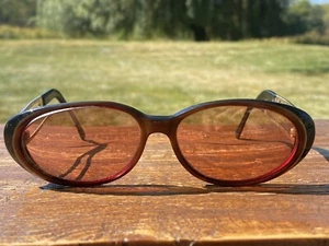 Cat Eye Vintage Eyeglasses Sunglasses Brown Black Gold FRAME ONLY - Picture 1 of 8
