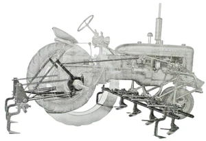IH McCormick Farmall C Super C-452 4-reihiger Gemüserüben Bohnenkultivator manuell  - Bild 1 von 8