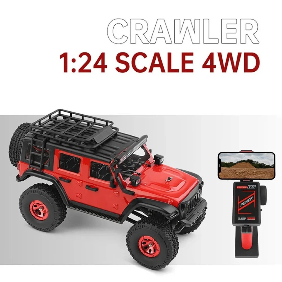1/24 RC Pickup 4WD 4x4 Remote Control Rock Off Road Crawler Car Model RTR Toys - Image 1 of 4