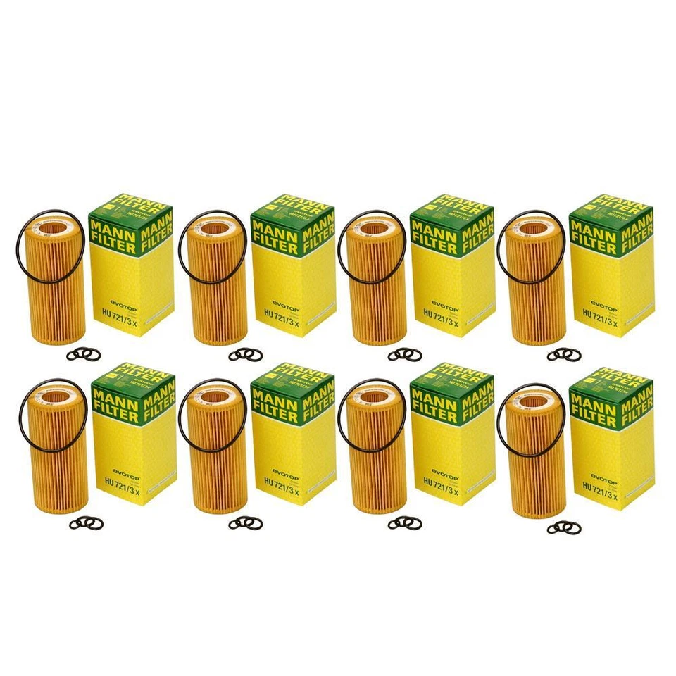 Комплект масляных фильтров двигателя с 8 картриджами Mann для Maybach 57 62 Mercedes S65 AMG - Изображение 1 из 1