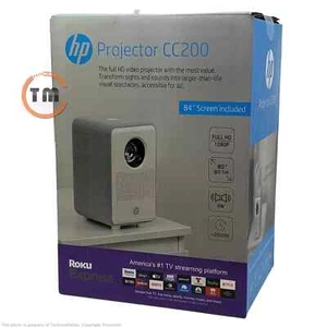 Proyector HP CC200 1080p con reproductor de transmisión ROKU Express y pantalla de 84" - [LN]™ - Imagen 1 de 12