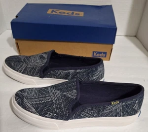 Zapatillas deportivas Keds de lona de dos pisos para mujer sin cordones azul marino talla 7,5 WF65713 - Imagen 1 de 11