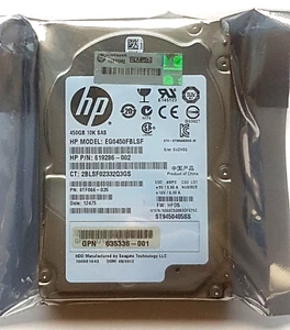 450 GB SAS HP EG0450FBLSF 10000rpm HDD 2.5 " Internal Hard Drive New - Picture 1 of 1