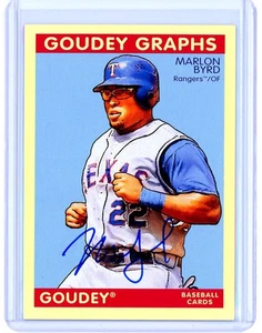 Marlon Byrd 2009 Upper Deck Goudey GRAPHS AUTO #GG-BY Texas Rangers B017 - Picture 1 of 2