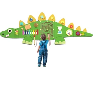 60'' Stegosaurus Montessori Busy Board, Sensory Board, Activity Wall Busy Boa... - Picture 1 of 7
