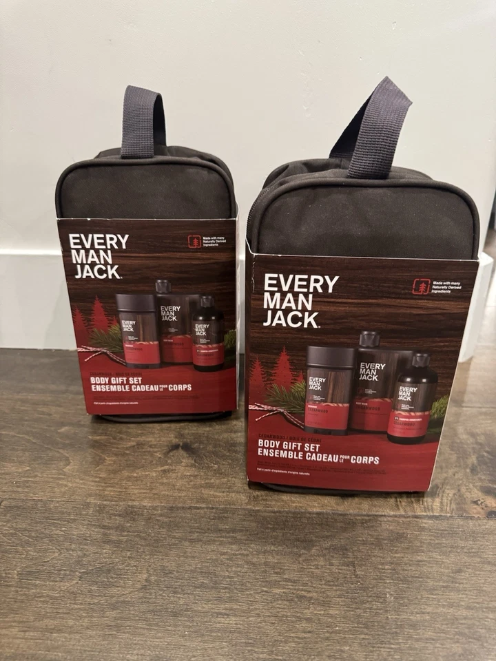2X Every Man Jack Gift Set Cedarwood 4PCS 2in1 Shampoo, Body Wash, & Deodorant - Image 1 of 4