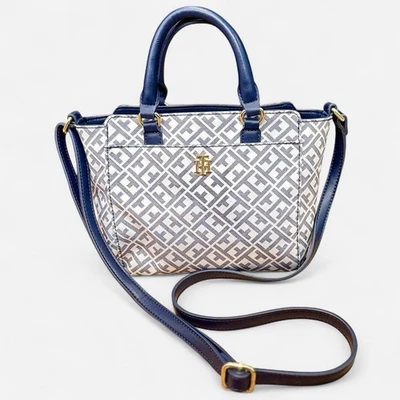 Tommy Hilfiger Signature Monogram Satchel Crossbody Bag - Image 1 of 4