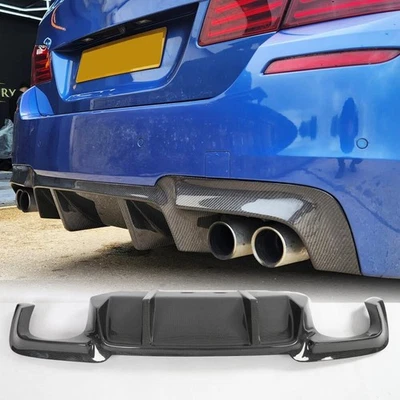 Fit For BMW F10 M5 2012-2017 Carbon Fiber Rear Bumper Diffuser  Lip Body Kits - Image 1 of 4
