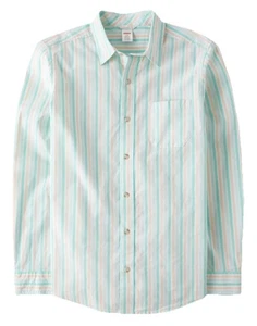 Gymboree Men’s Striped Poplin Button Up Shirt - Signs Of Spring - White - Picture 1 of 16